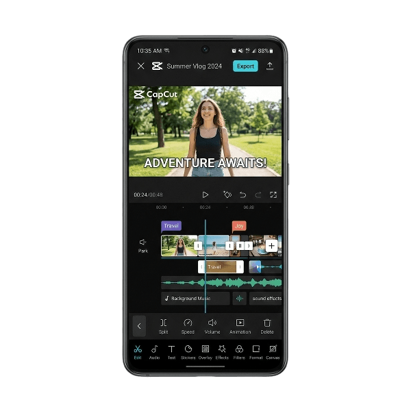 capcut editing interface